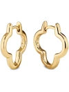 Devata Clover Hoop Earrings In Gold
