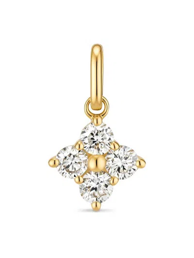 Devata Clover Lab Grown Diamond Pendant In Gold