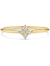 Devata Clover Lab Grown Diamond Ring In Gold