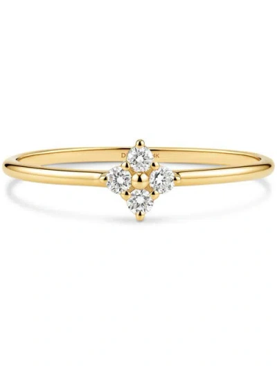 Devata Clover Lab Grown Diamond Ring In Gold