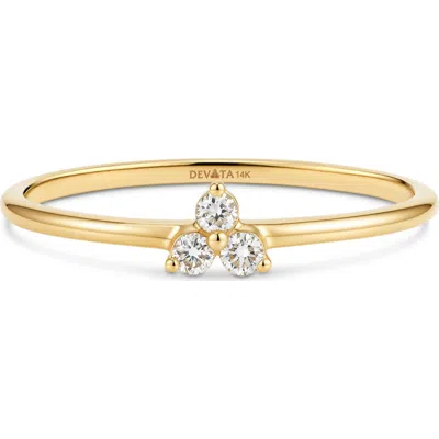 Devata Cluster Lab Grown Diamond Ring In Yellow Gold