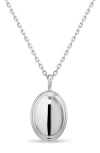 Devata Contour Line Dome Pendant Necklace In Silver