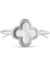 Devata Contour-lined Clover Ring In Brown