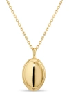 Devata Contour-lined Dome Pendant Necklace In Gold