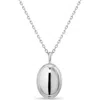 Devata Contour-lined Dome Pendant Necklace In Silver