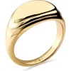 Devata Contoured Dome Ring In Gold