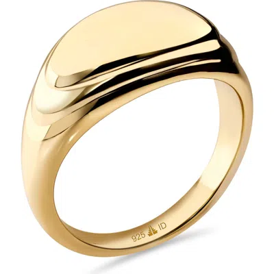 Devata Contoured Dome Ring In Gold