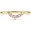 Devata Crescent Lab Grown Diamond Ring In Gold
