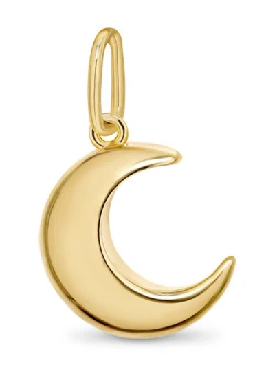 Devata Crescent Moon Pendant In Gold