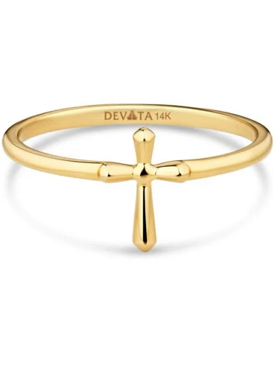 Devata Cross Ring In Gold