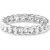 Devata Curb Chain Eternity Ring In Metallic