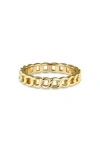 Devata Curb Chain Eternity Ring In Gold