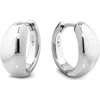 Devata Dome Hoop Earrings In Metallic