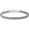 Devata Dragon Bone Oval Chain Bracelet In Silver