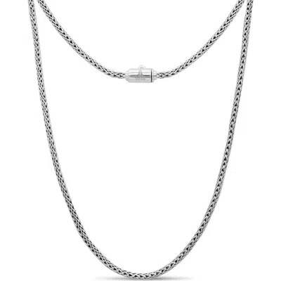 Devata Dragon Bone Round 2.5mm Chain Necklace In Silver