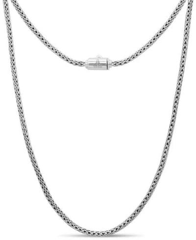 Devata Dragon Bone Round 2.5mm Chain Necklace In Silver