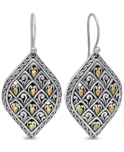 Devata Dragon Skin Earrings In Metallic