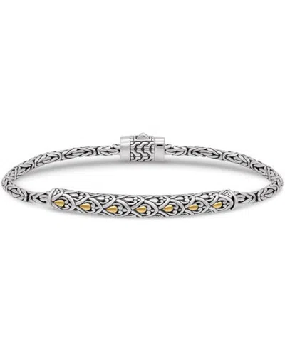 Devata Dragon Skin With Borobudur Chain Bracelet In Silver