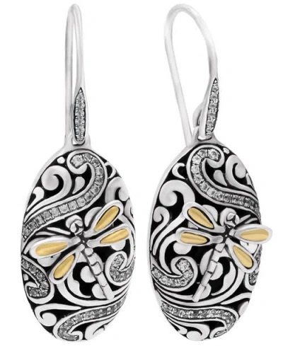 Devata Dragonfly Earrings In Silver
