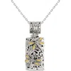 Devata Dragonfly Rectangle Pendant Necklace In Metallic