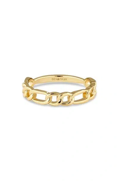Devata Figaro Link Ring In Black