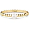 Devata Freshwater Pearl Beaded Ball Ring In Gold