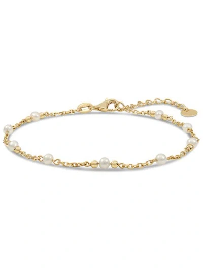 Devata Freshwater Pearl Chain Bracelet In Gold