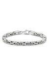 Devata Gender Inclusive Sterling Silver Borobudur Round 5mm Chain Bracelet In Silver