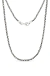 Devata Gender Inclusive Sterling Silver Dragon Bone Round 2.5mm Chain Necklace In Metallic