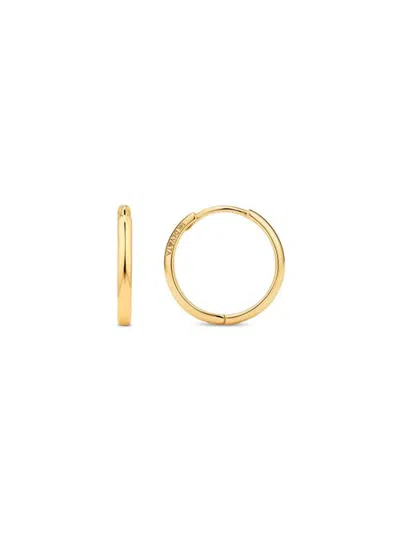 Devata Huggie Hoop Earrings In 14k Gold, 12mm