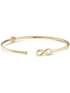 Devata Infinity Bangle Bracelet In Gold
