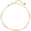 Devata Infinity Five-charm Chain Bracelet In Gold