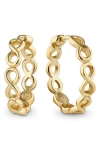 Devata Infinity Hoop Earrings In Red