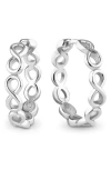 Devata Infinity Hoop Earrings In Silver