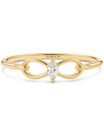 Devata Infinity Marquise Lab-grown Diamond Ring In Yellow Gold