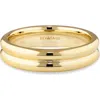 Devata Lined Band Ring In Gold