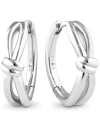 Devata Love Knot Hoop Earrings In Metallic