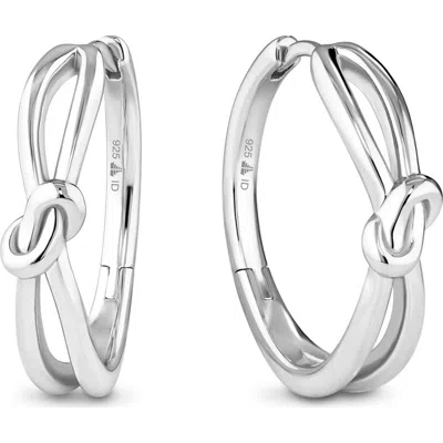 Devata Love Knot Hoop Earrings In Metallic