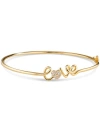 Devata Love Script Bangle Bracelet In Gold