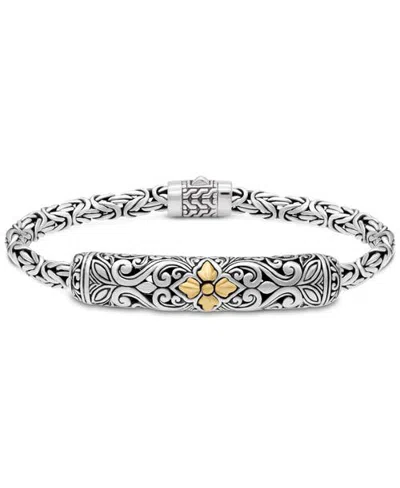 Devata Maple Leaf On Filigree With Borobudur Chain Bracelet In Multi