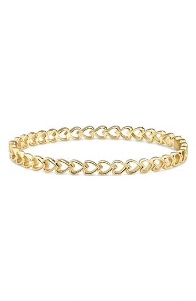 Devata Open Heart Bangle Bracelet In Gold