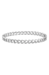 Devata Open Heart Bangle Bracelet In Silver