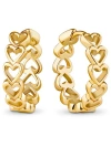 Devata Open Heart Hoop Earrings In Gold