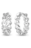 Devata Open Heart Hoop Earrings In Silver