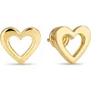 Devata Open Heart Stud Earrings In Gold