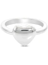 Devata Puffy Heart Ring In Silver