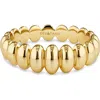 Devata Puffy Ribbed Ring In Gold