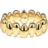 Devata Puffy Teardrop Band Ring In Gold