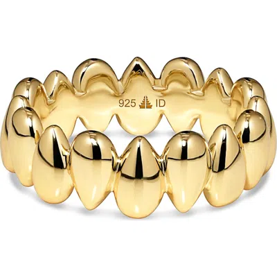 Devata Puffy Teardrop Band Ring In Gold