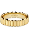 Devata Ribbed Band Ring In Gold